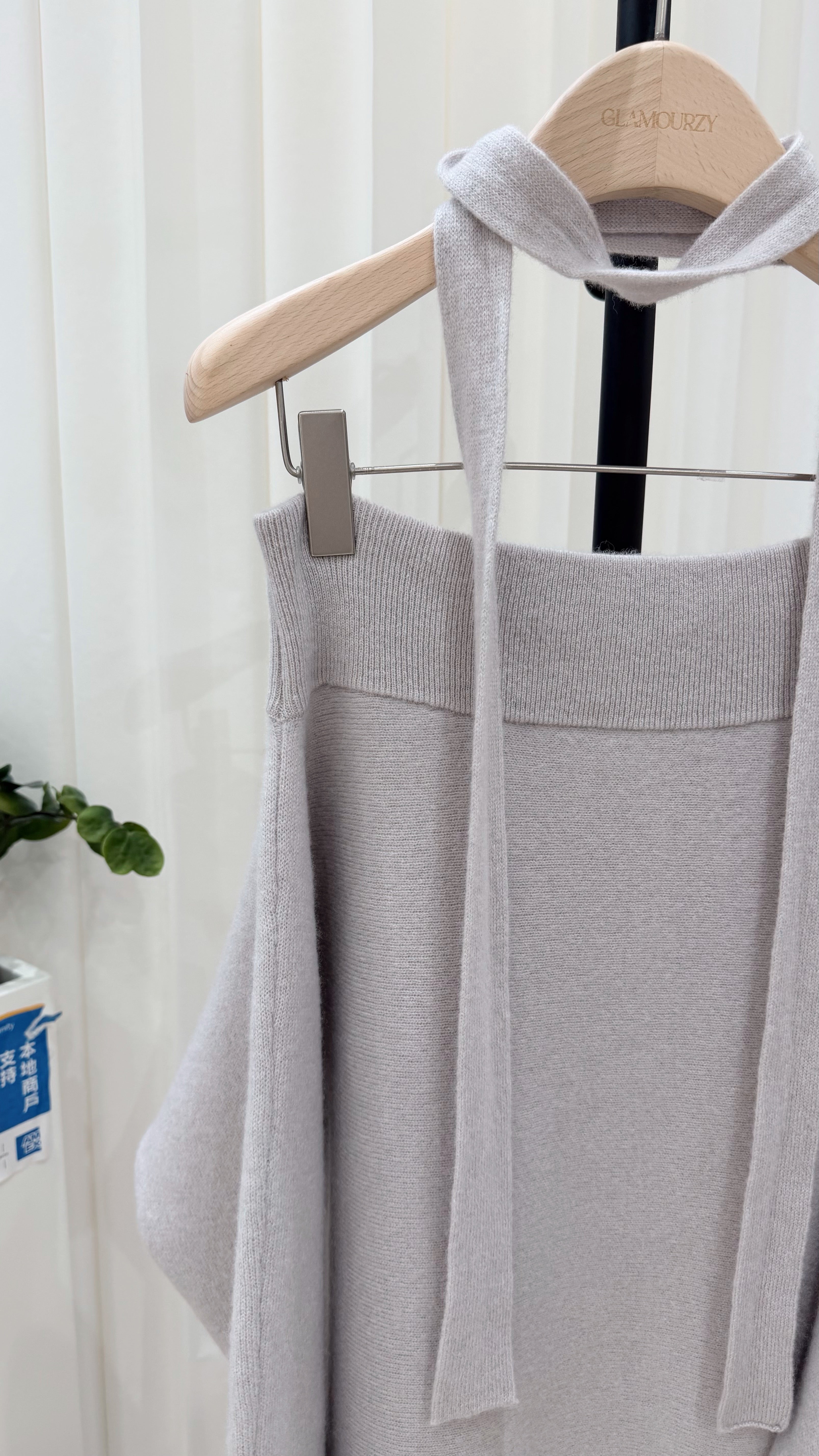 Aria Wool Off-Shoulder Knit