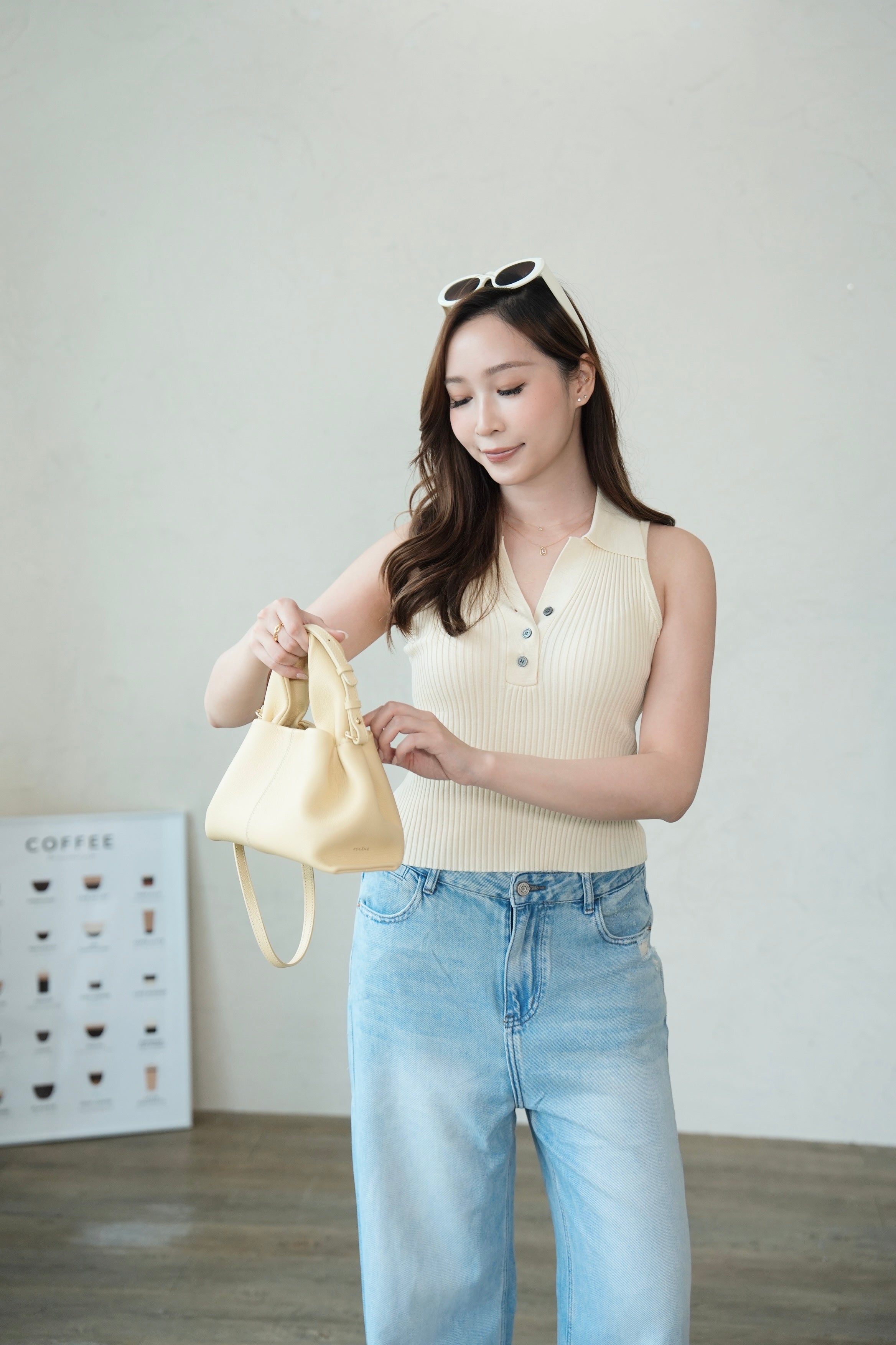 Muse Button Polo Tank