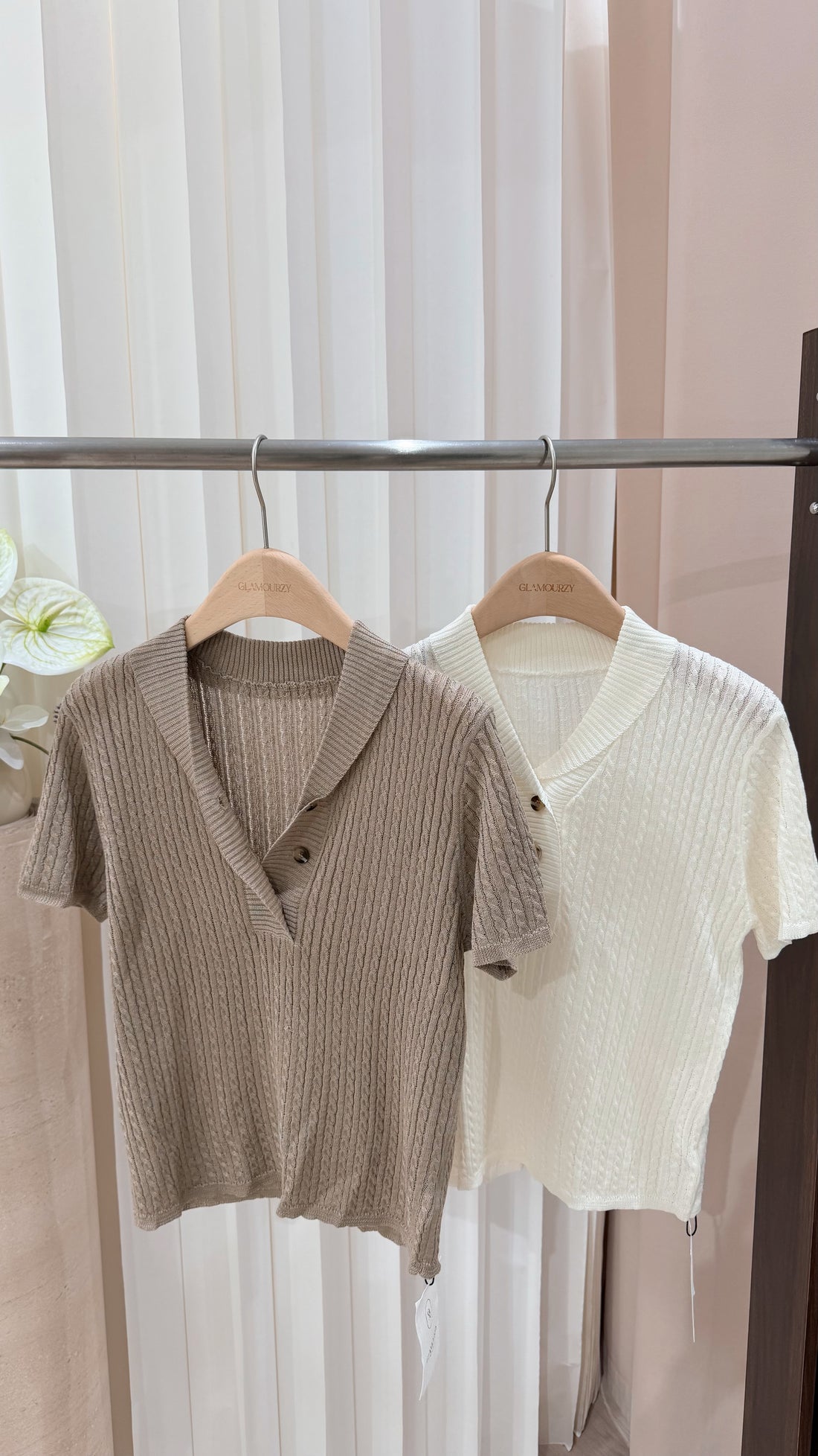 Linen Polo Top