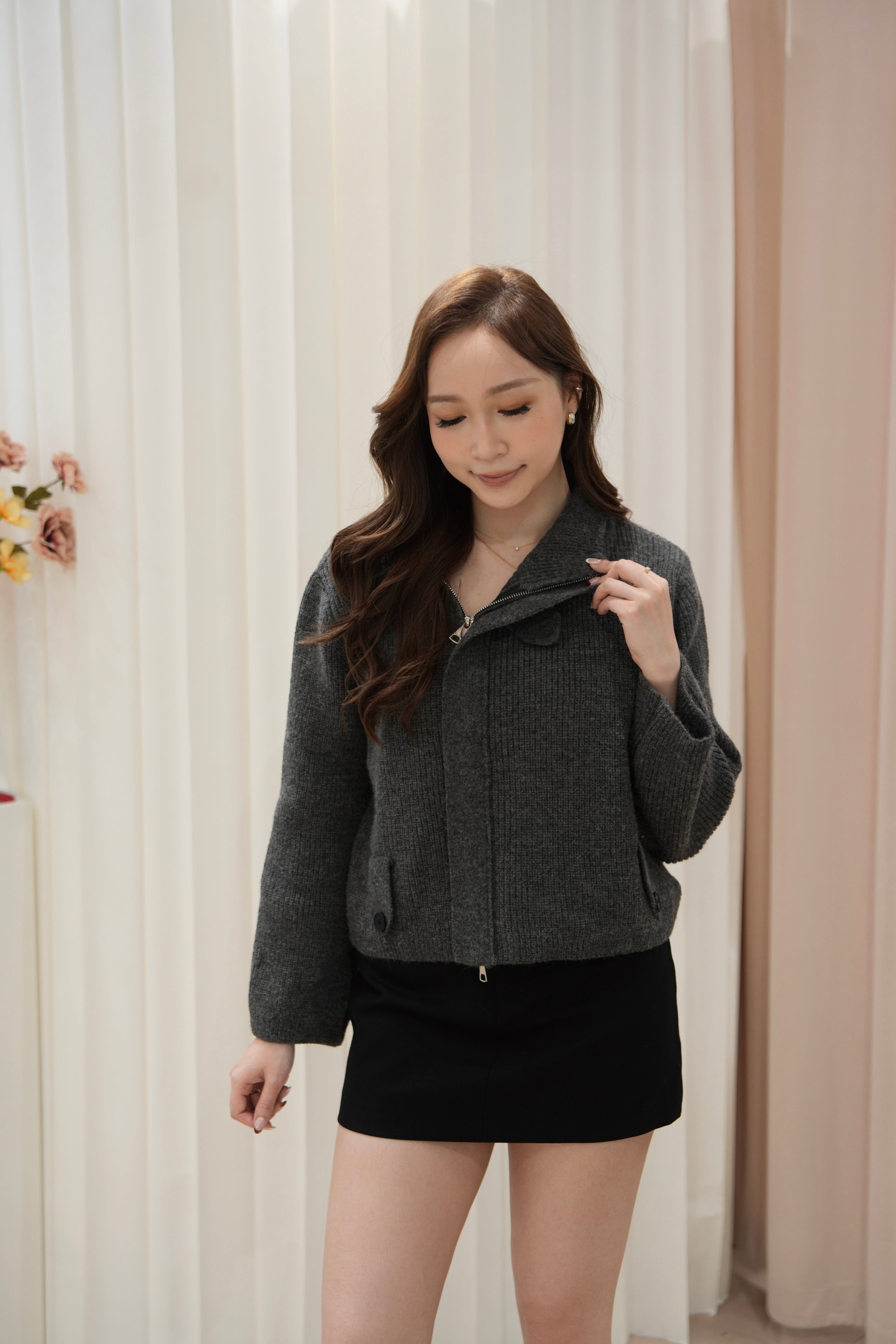 Muse Funnel Neck Zip Coat