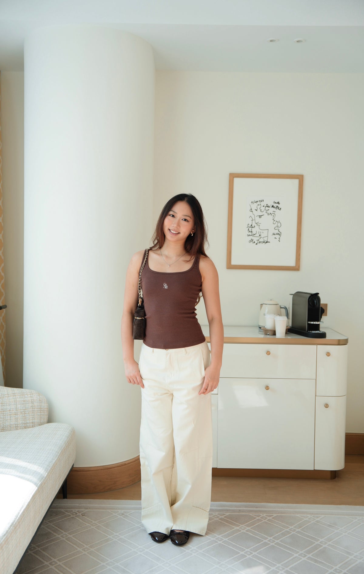 Silky Fold-Over Straight Pants