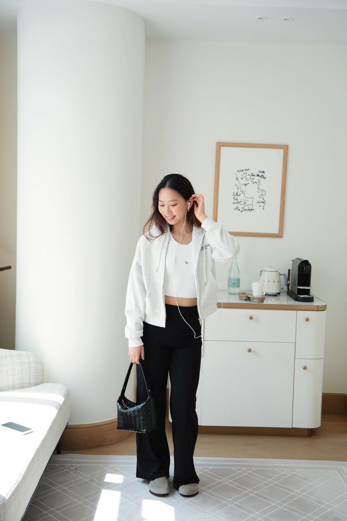 Silky Fold-Over Straight Pants