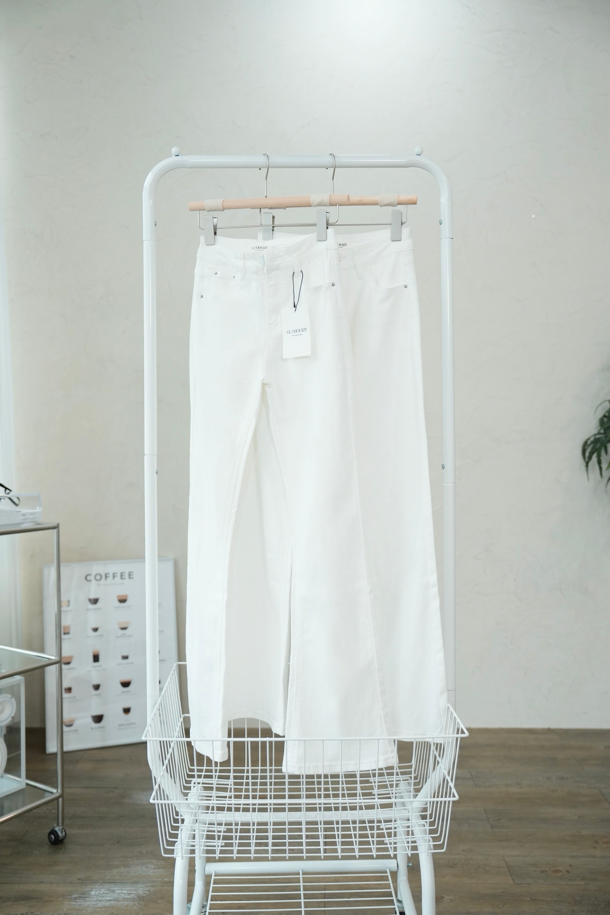 Premium White Flare Pants