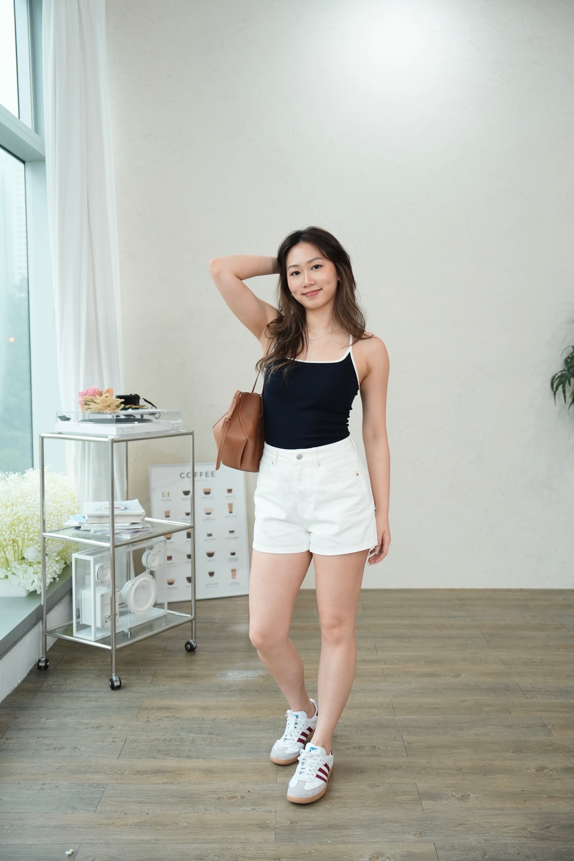 Premium White Denim Shorts