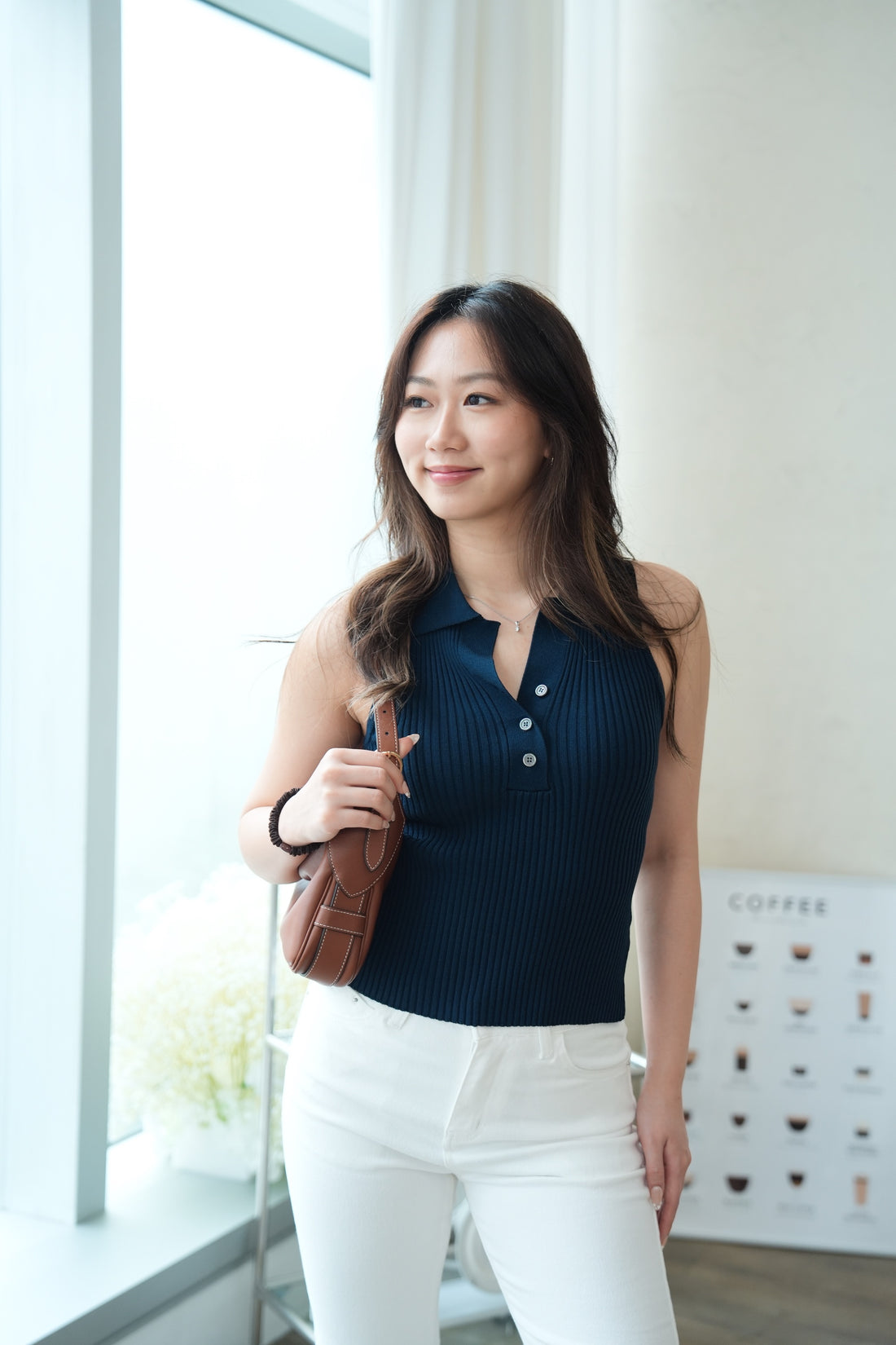 Muse Button Polo Tank