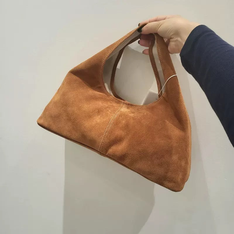 【KR】Suede Small Hobo Bag
