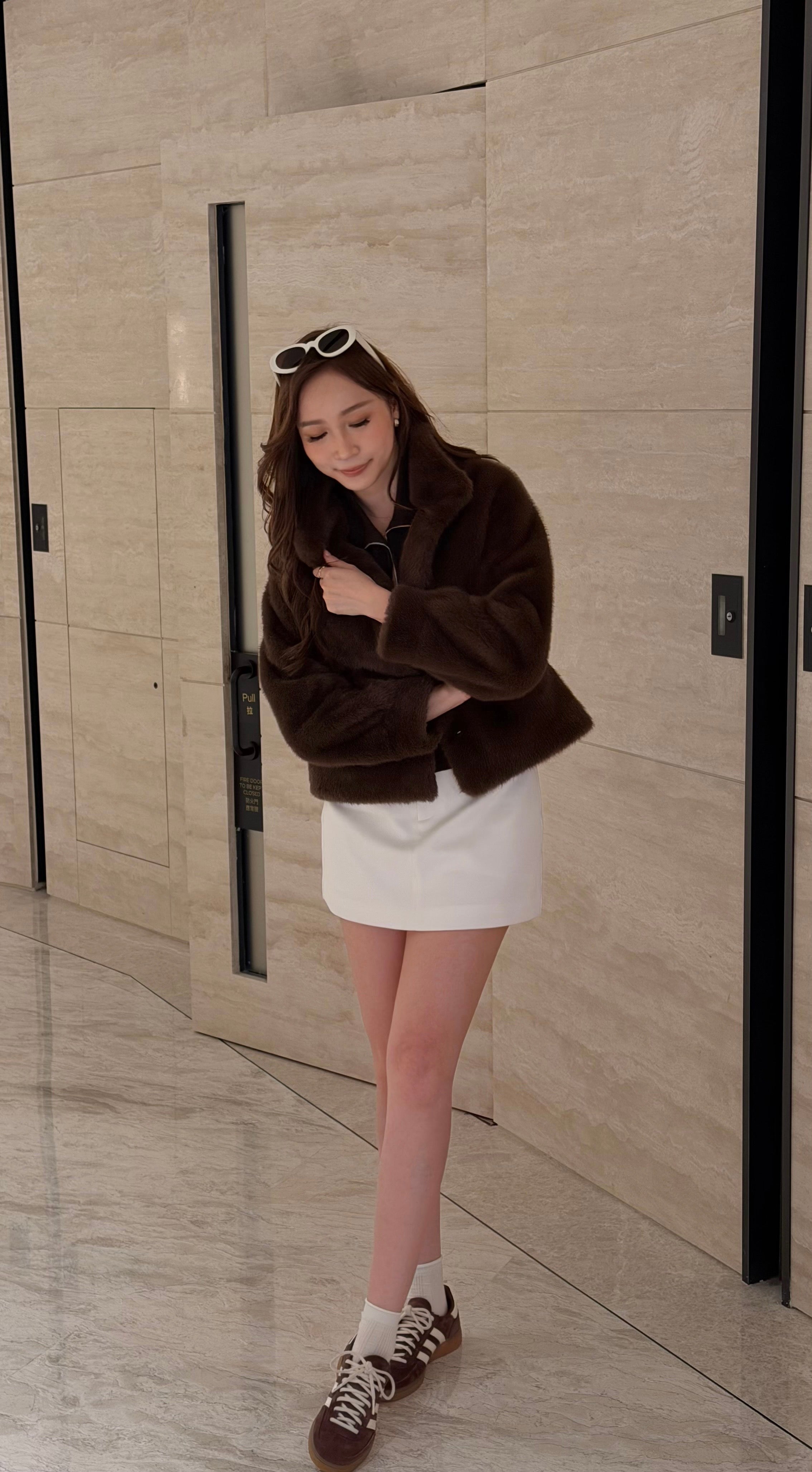 Irene Faux Fur Jacket 2.0 – Chocolate Brown