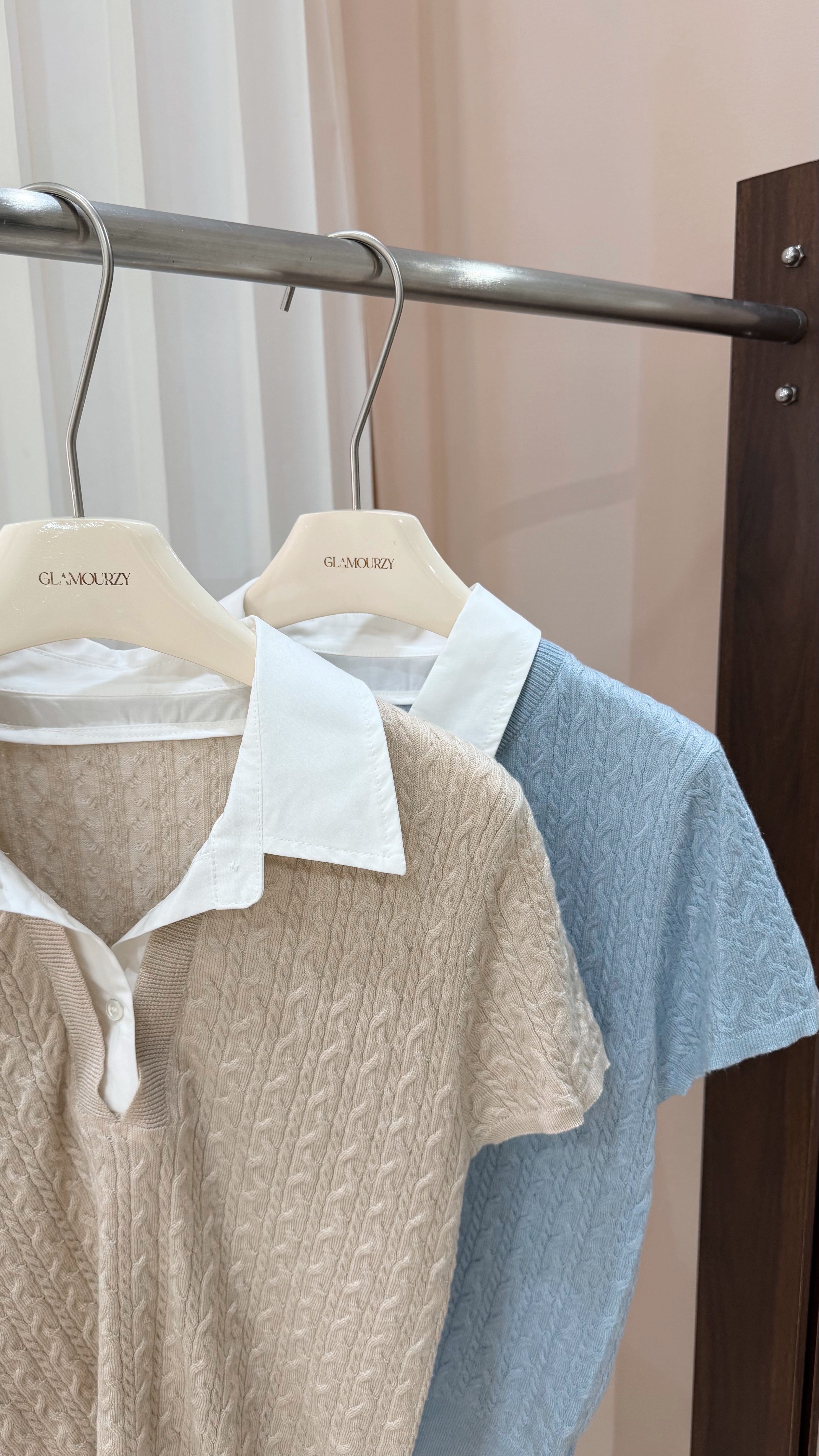 Airy Knit Shirt Top