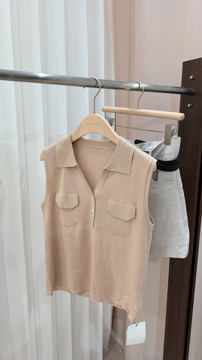 Linen Blend Vest