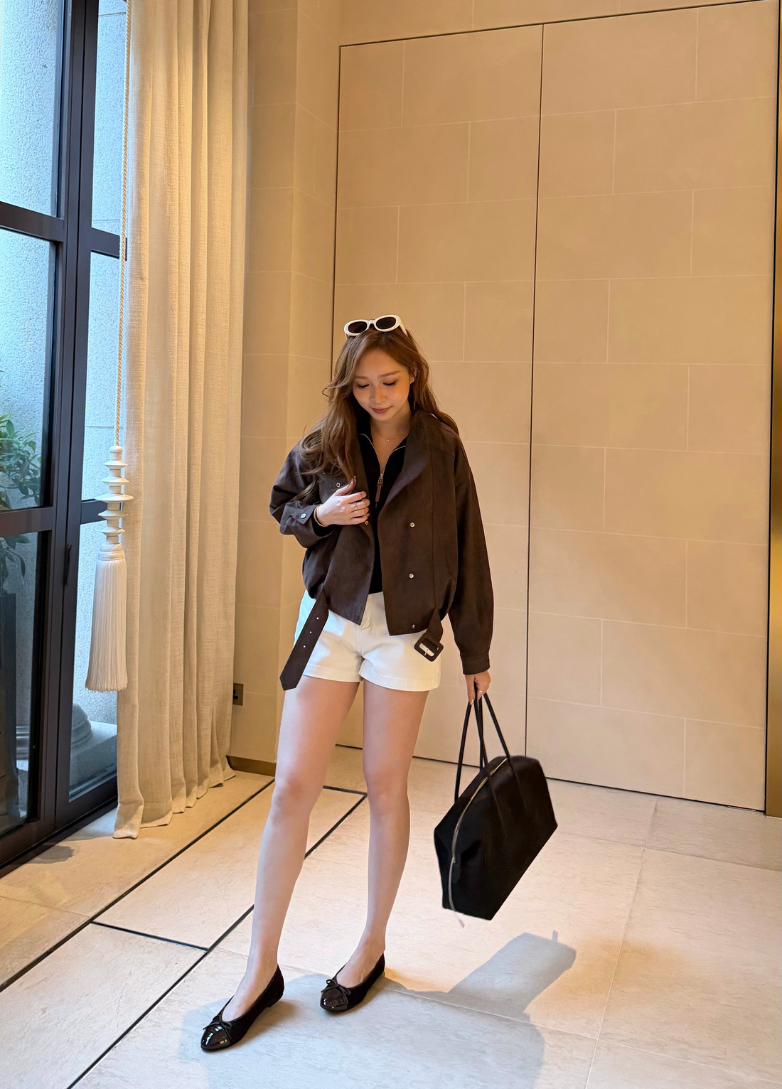 The Woven Collar Suede Jacket