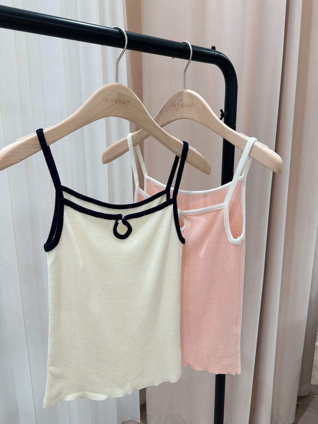Outlined Pearl Cami Top