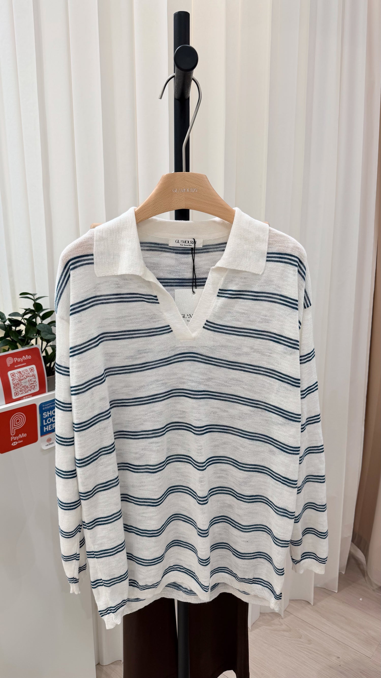 Linen Polo Top