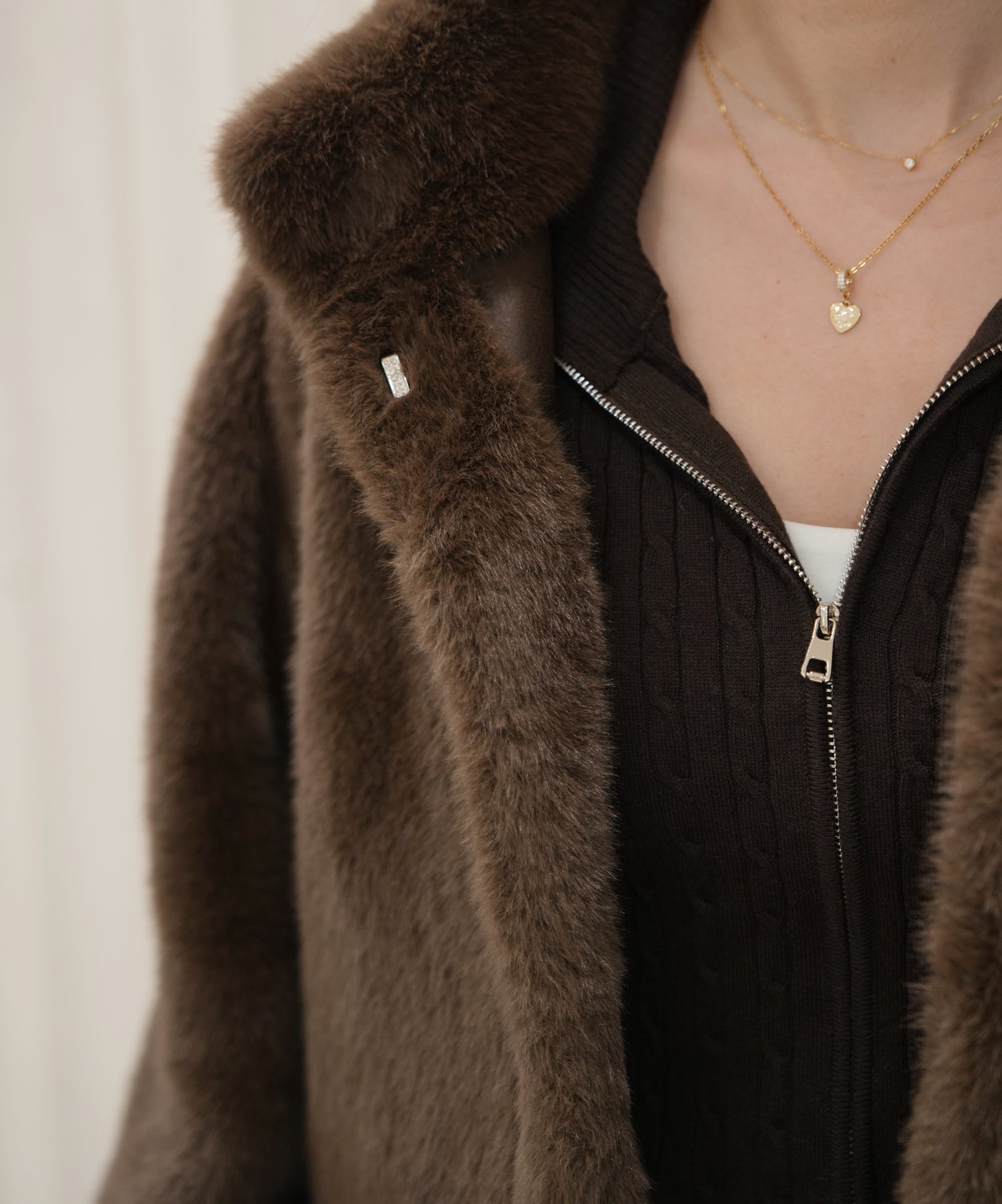 Irene Faux Fur Jacket 2.0 – Chocolate Brown