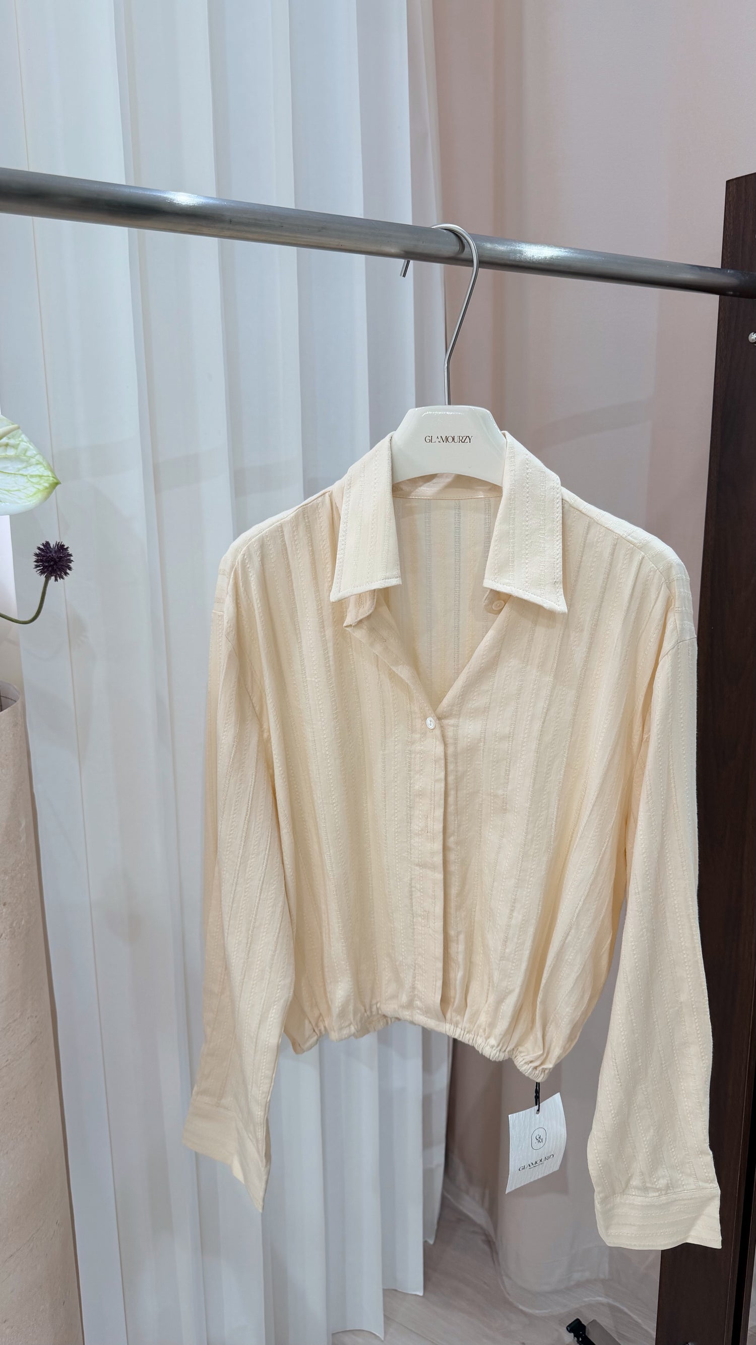 Linen Crop Shirt