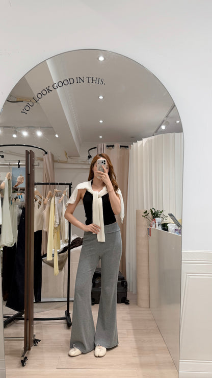 Softy Fold-Over Flare Pants