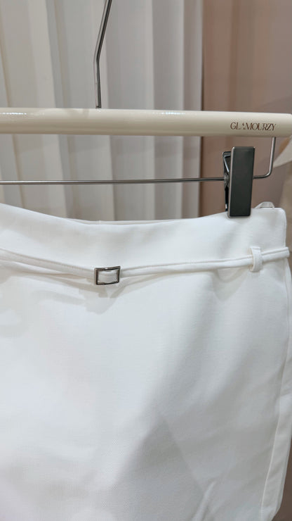 White Belted Skort