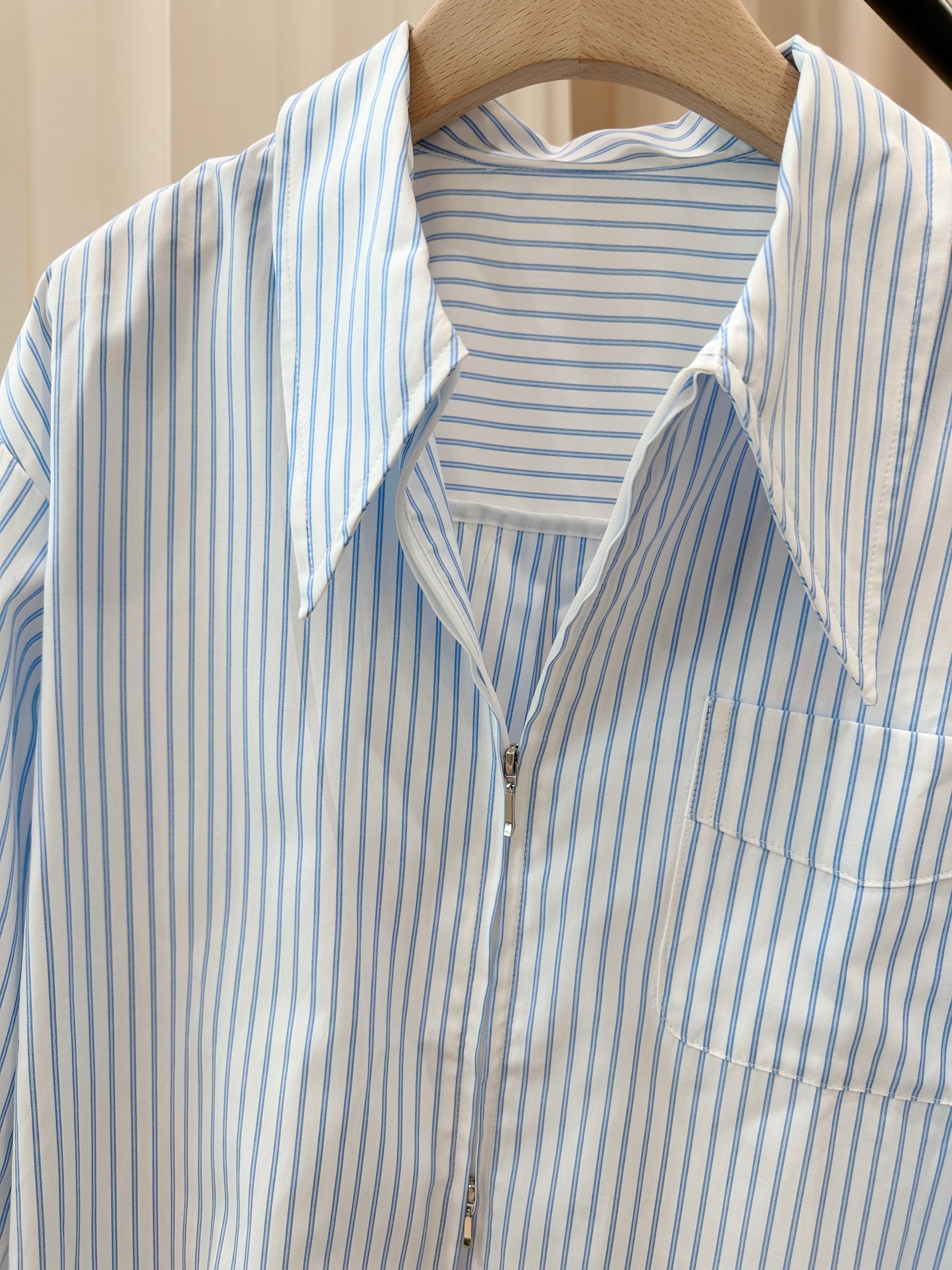 Striped Double-Zip Shirt