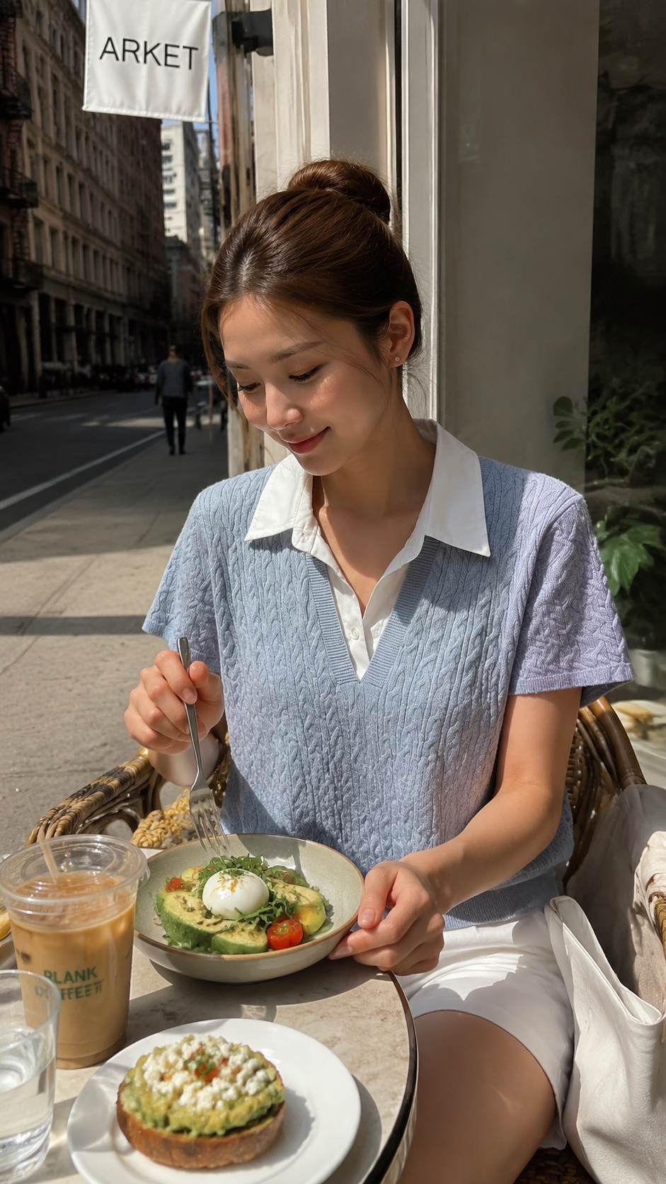 Airy Knit Shirt Top