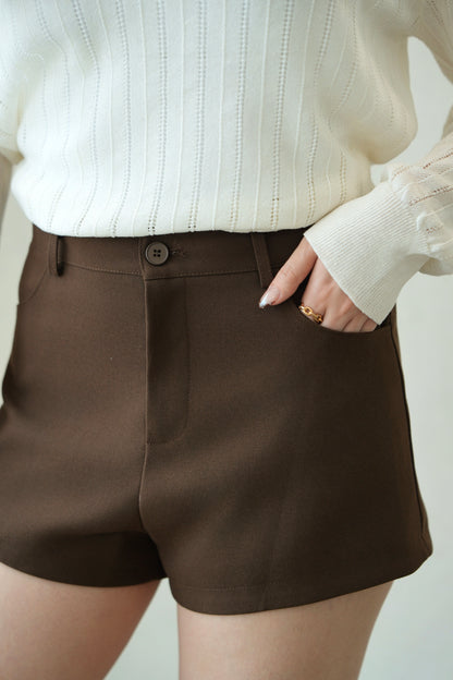 Esme High Rise Brown Shorts