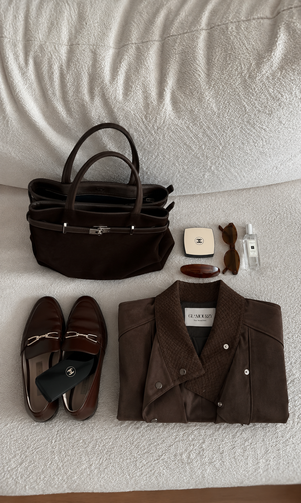 The Woven Collar Suede Jacket