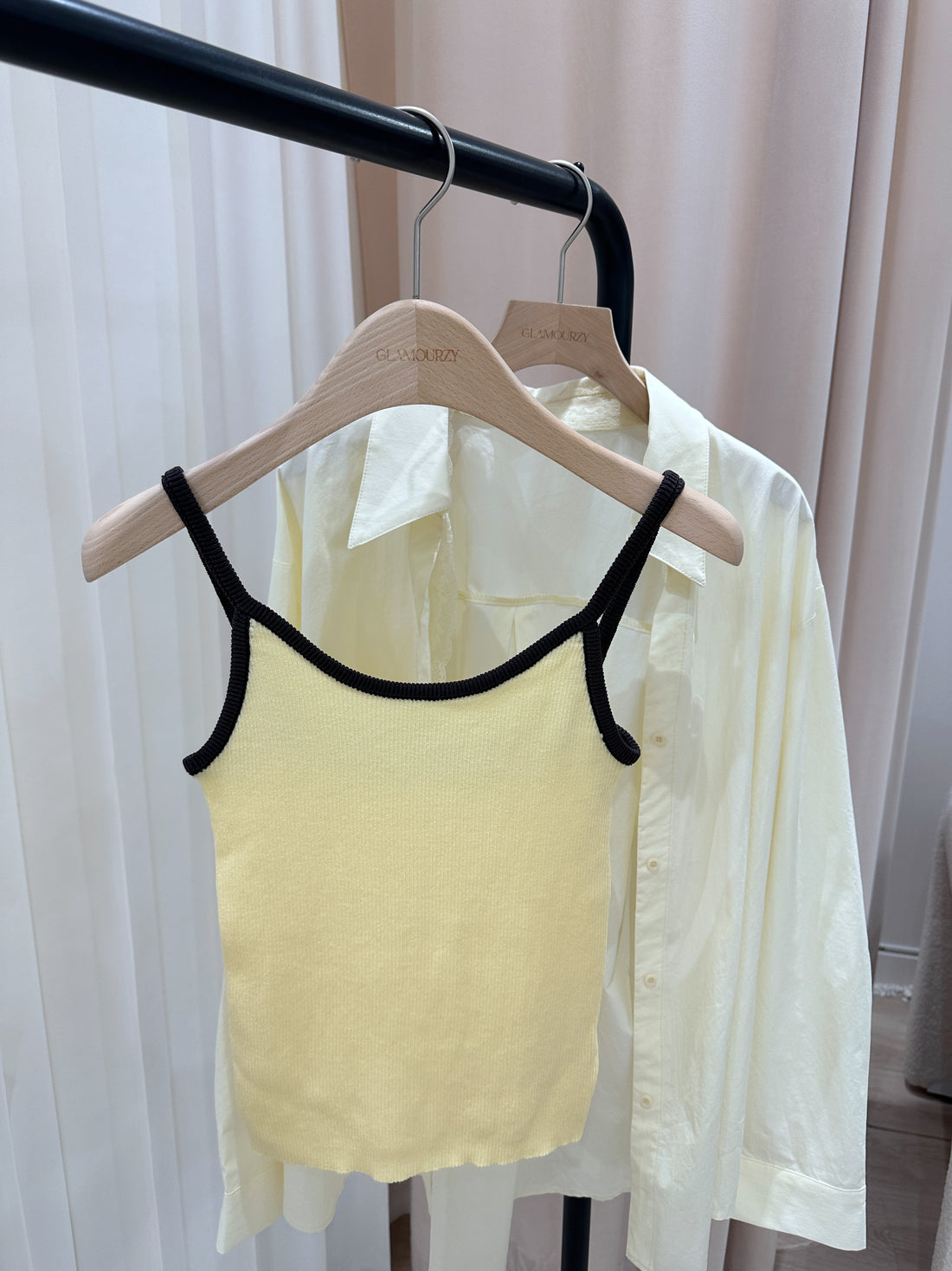 Brown Yellow Cami Top