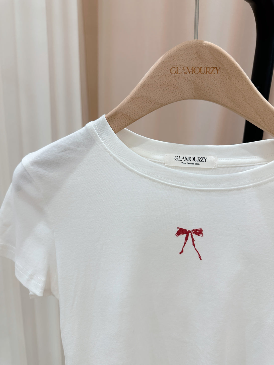 Ribbon Cotton Crop Tee