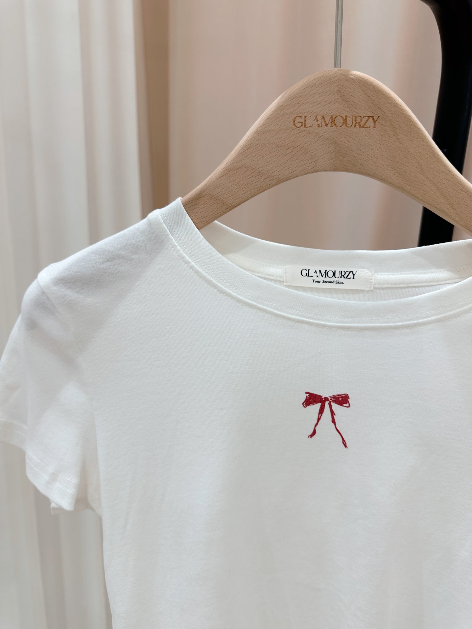Ribbon Cotton Crop Tee