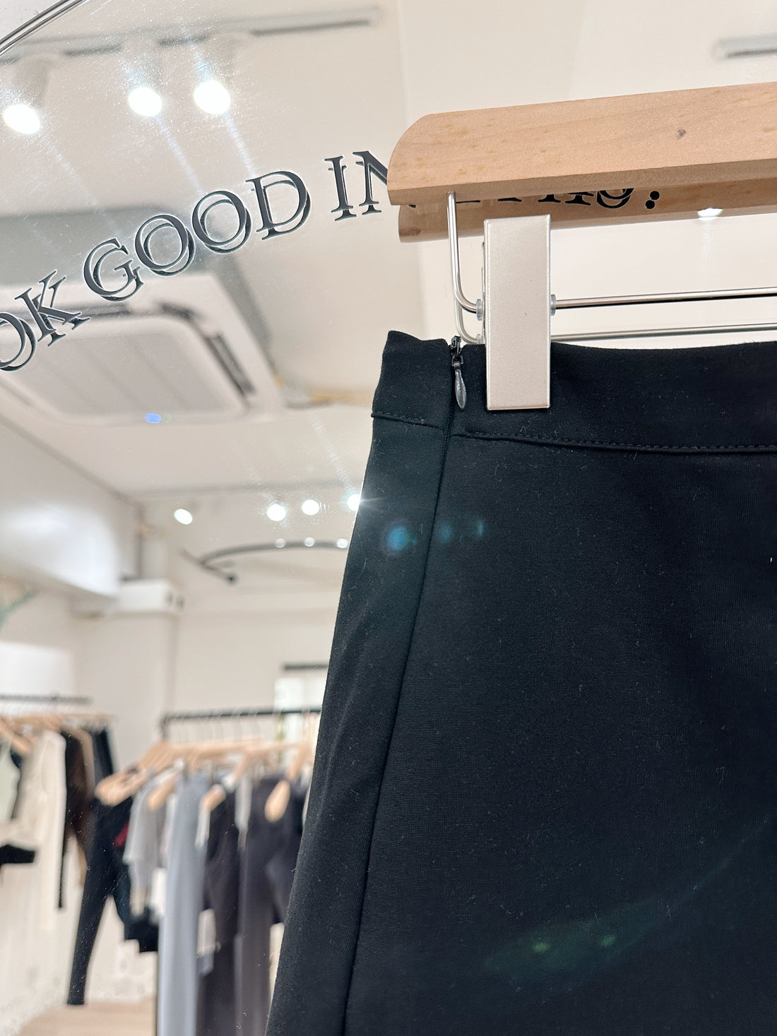 Black A-Line Skort