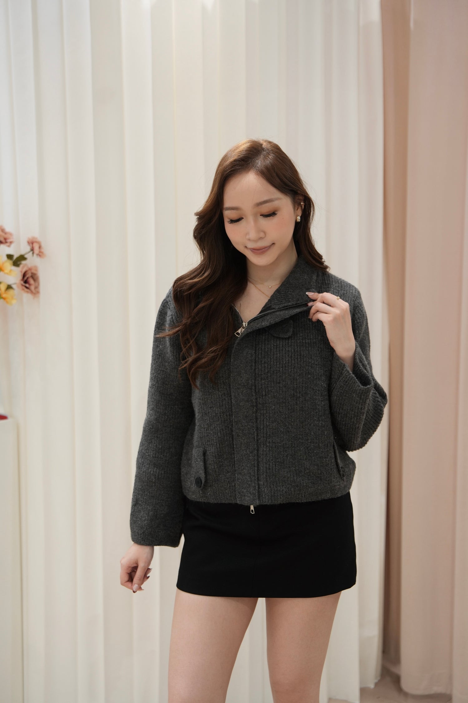 Muse Funnel Neck Zip Coat