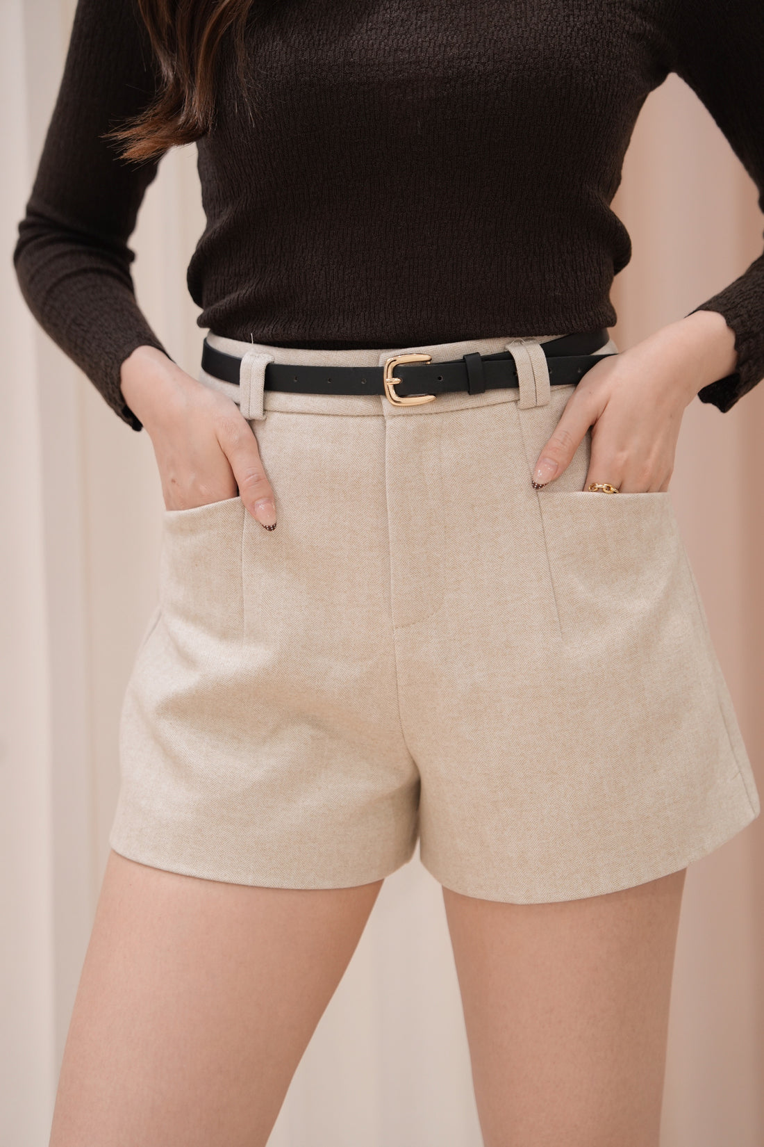 Revive Belted A-Line Shorts
