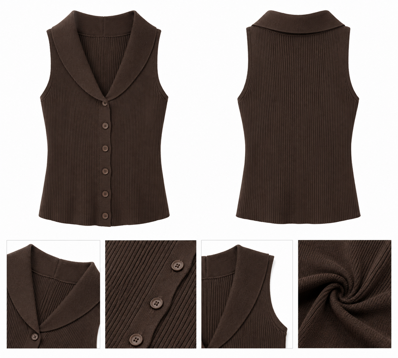 Linen Polo Vest