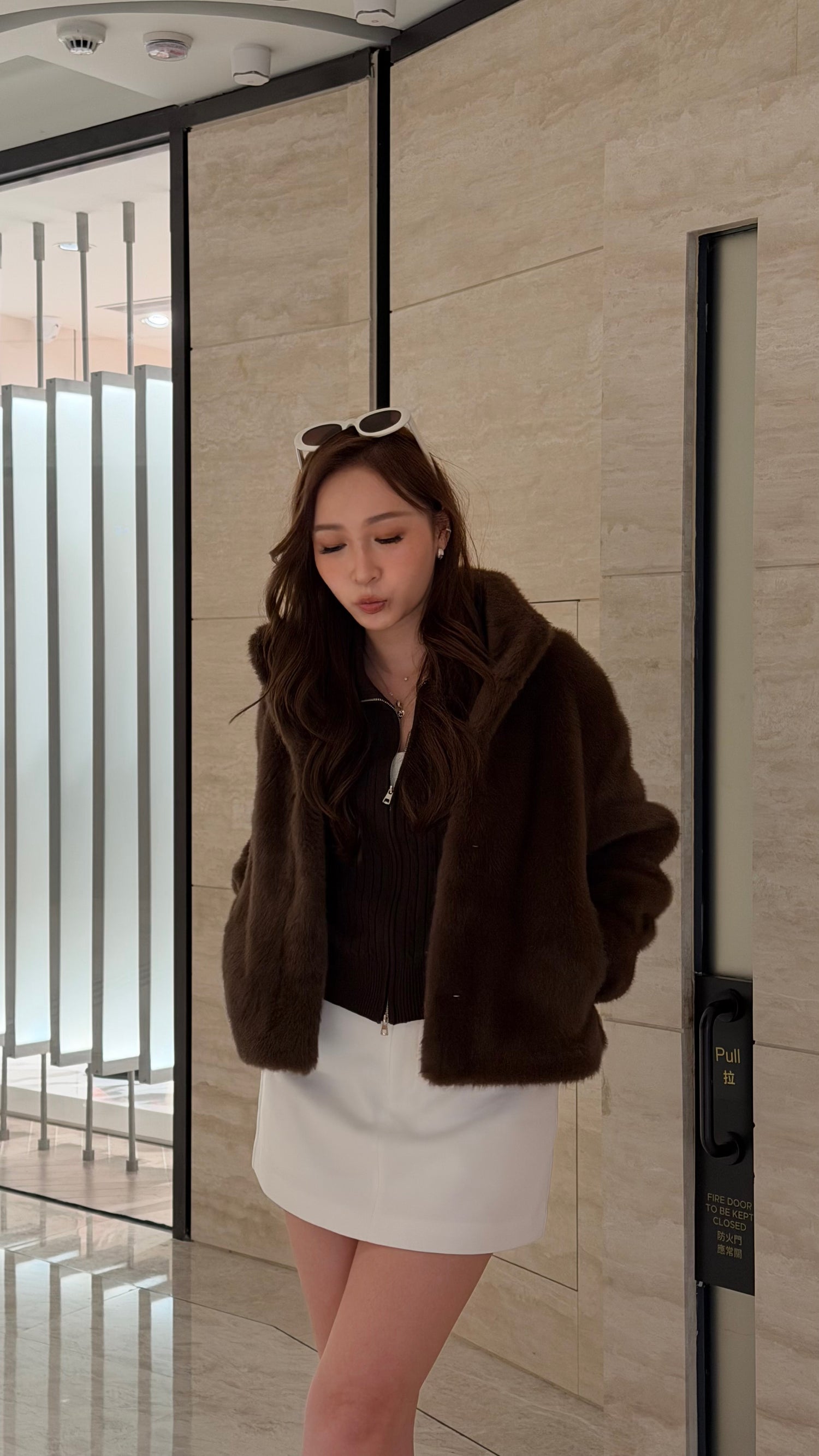 Irene Faux Fur Jacket 2.0 – Chocolate Brown