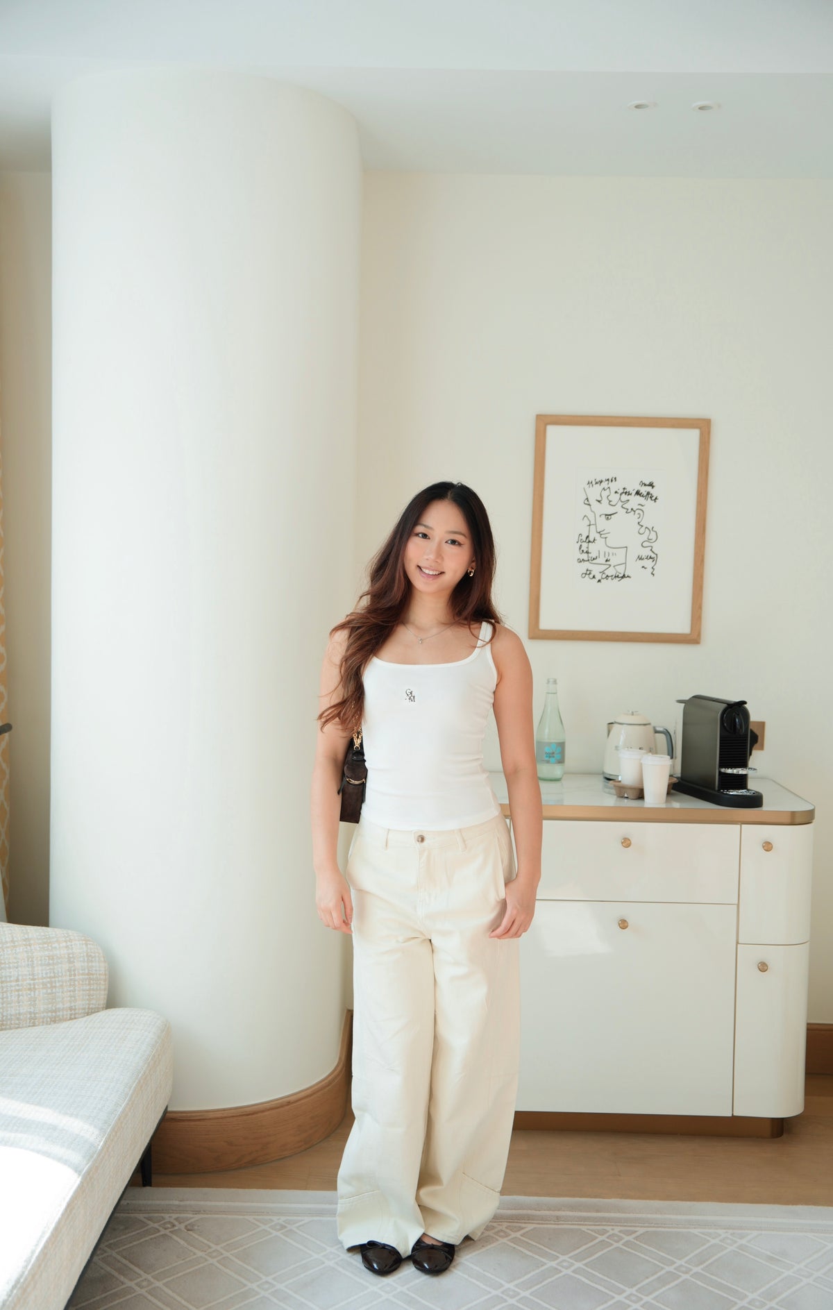 The GLAM Soft Rib Tank - White