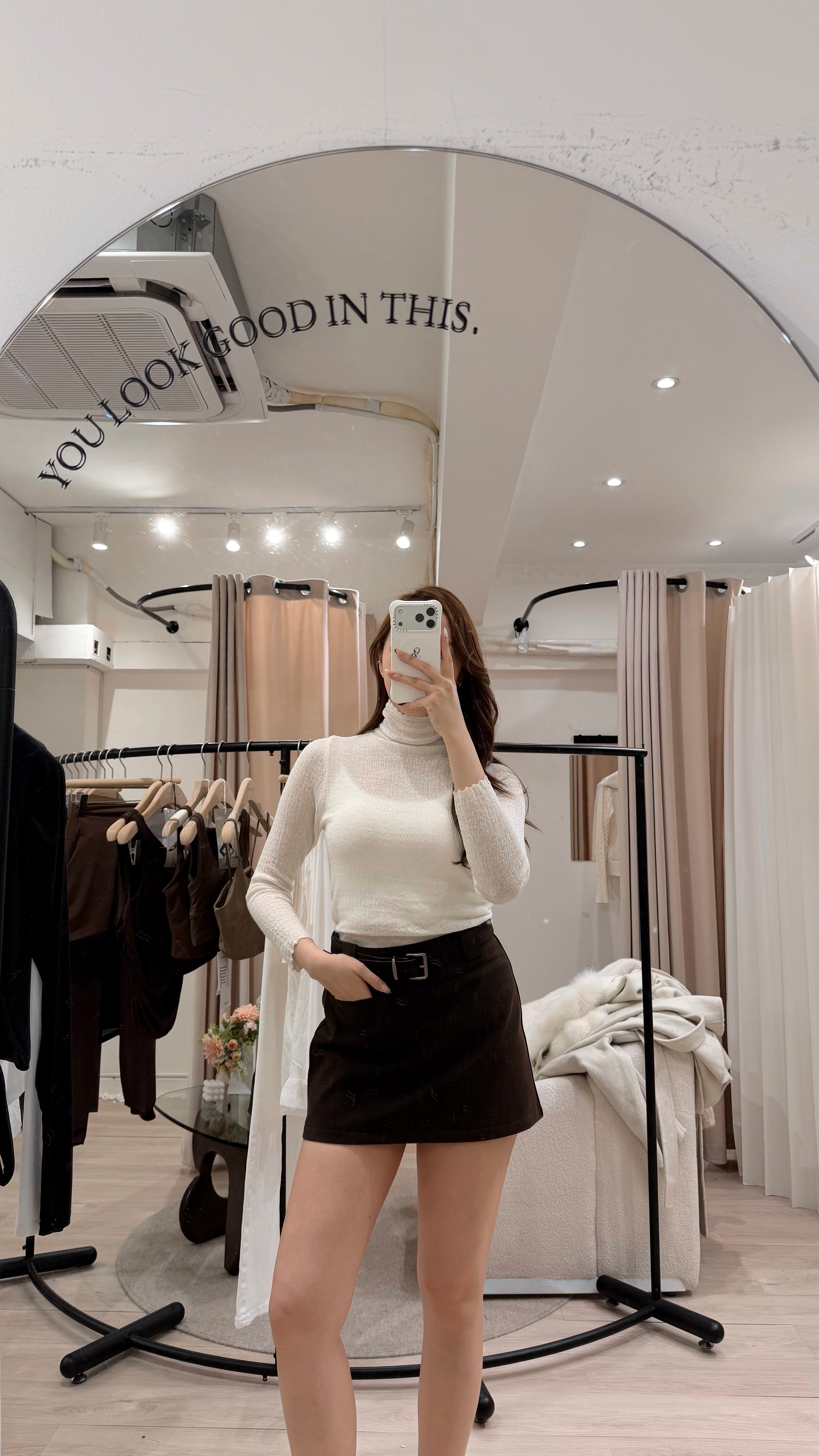 Fleur Rib High Neck Top