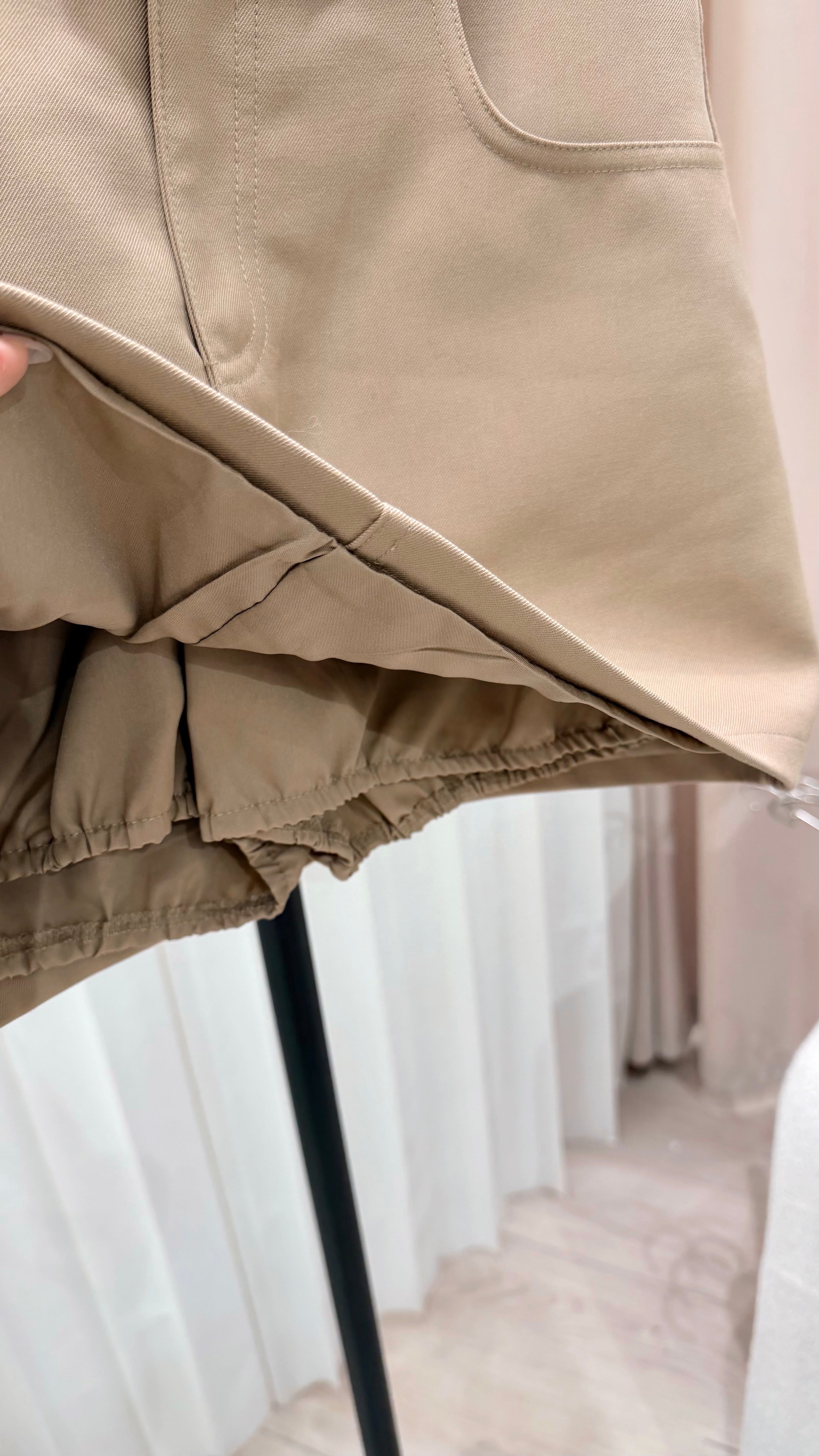 Light Brown high-waisted Shorts