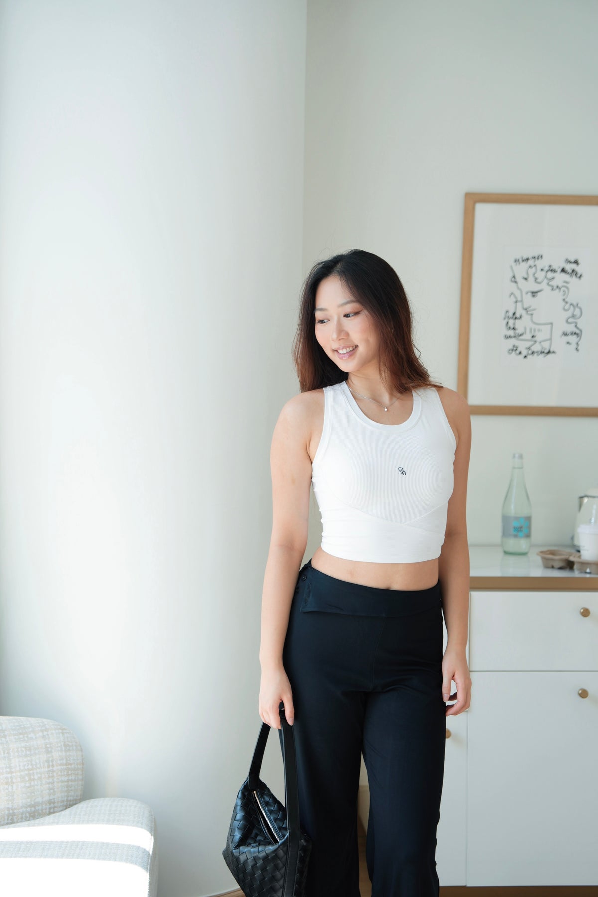 GLAM Full Cover Bra Top - White
