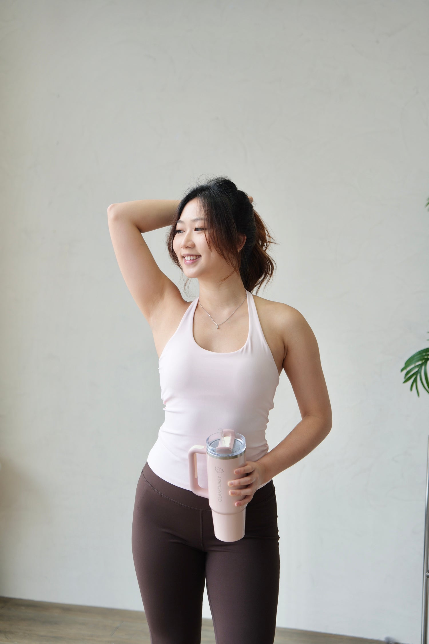 Kaia HalterFit Bra - Soft Pink