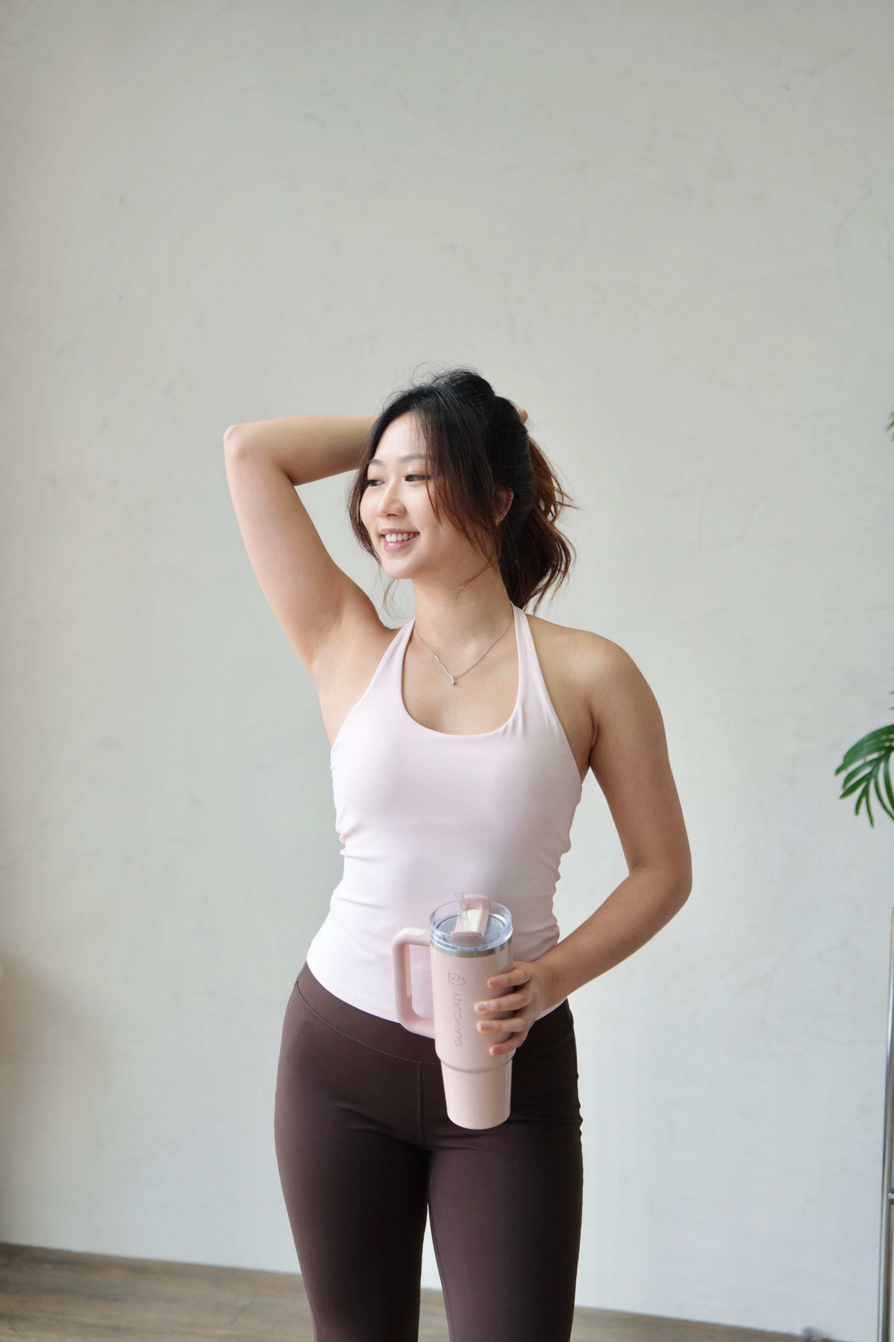Kaia HalterFit Bra - Soft Pink