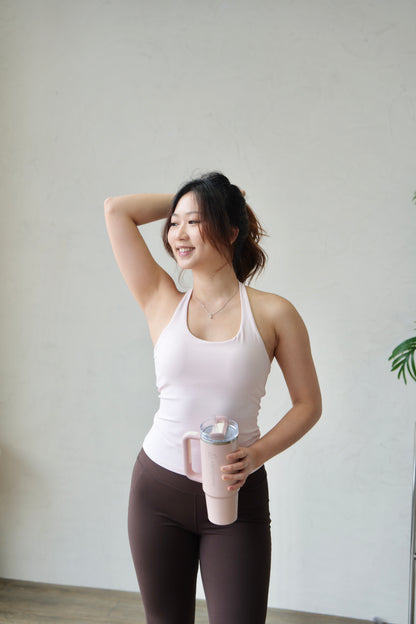 Kaia HalterFit Bra - Soft Pink