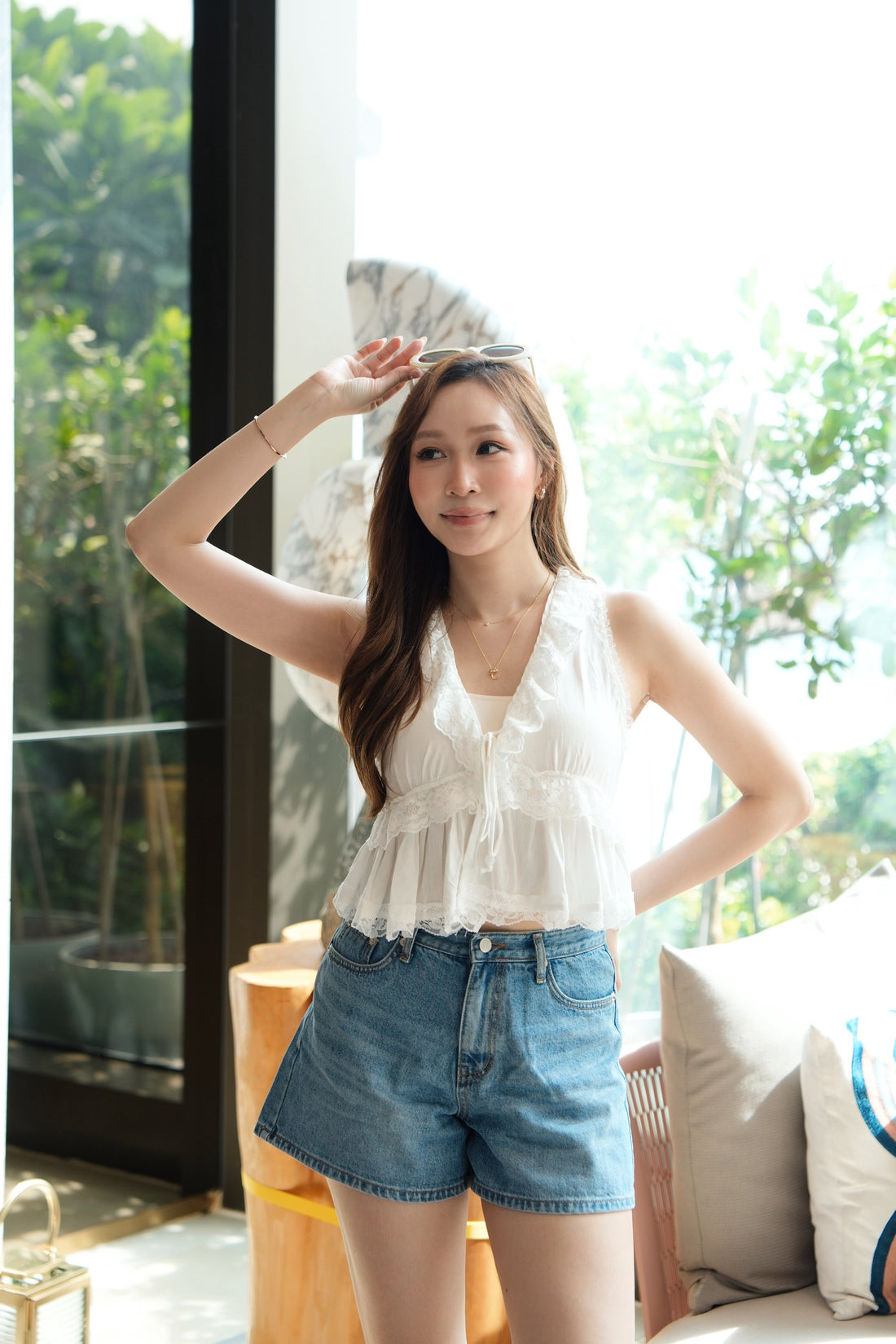 【KR】The A-Line Denim Shorts