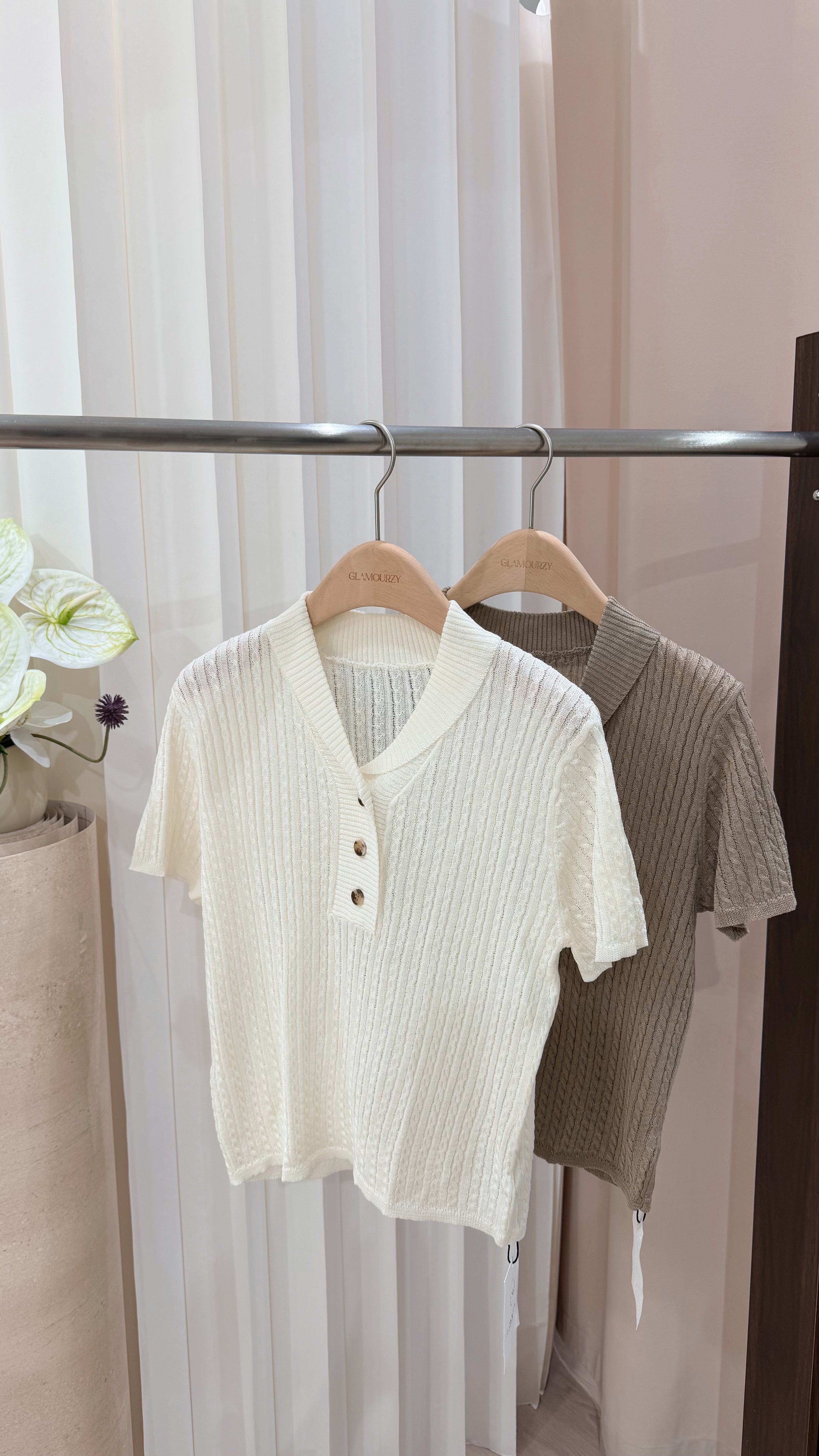 Linen Polo Top