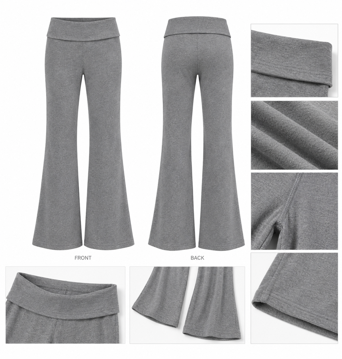 Softy Fold-Over Flare Pants