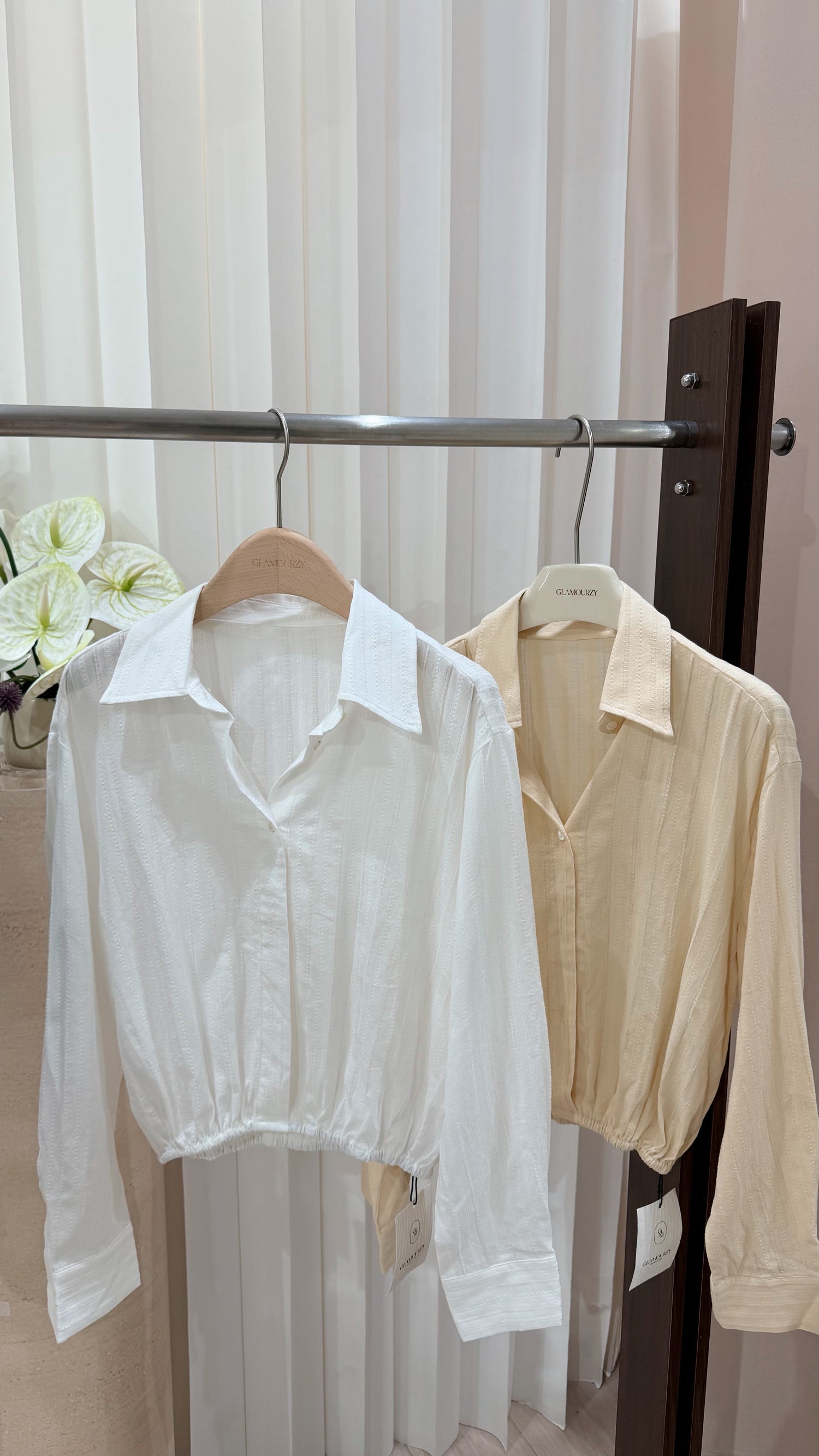 Linen Crop Shirt