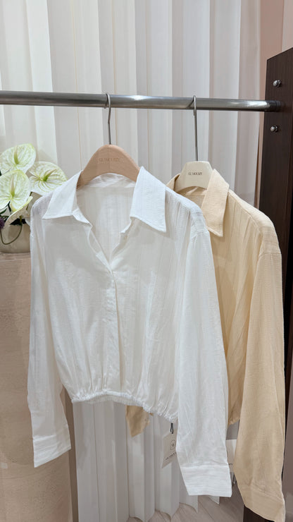 Linen Crop Shirt
