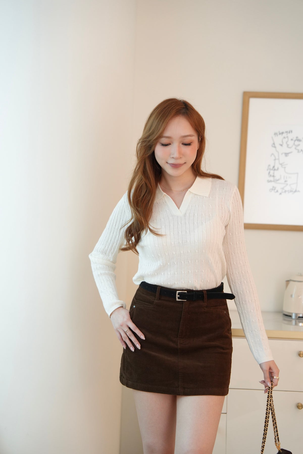 The Corduroy Belted Skort