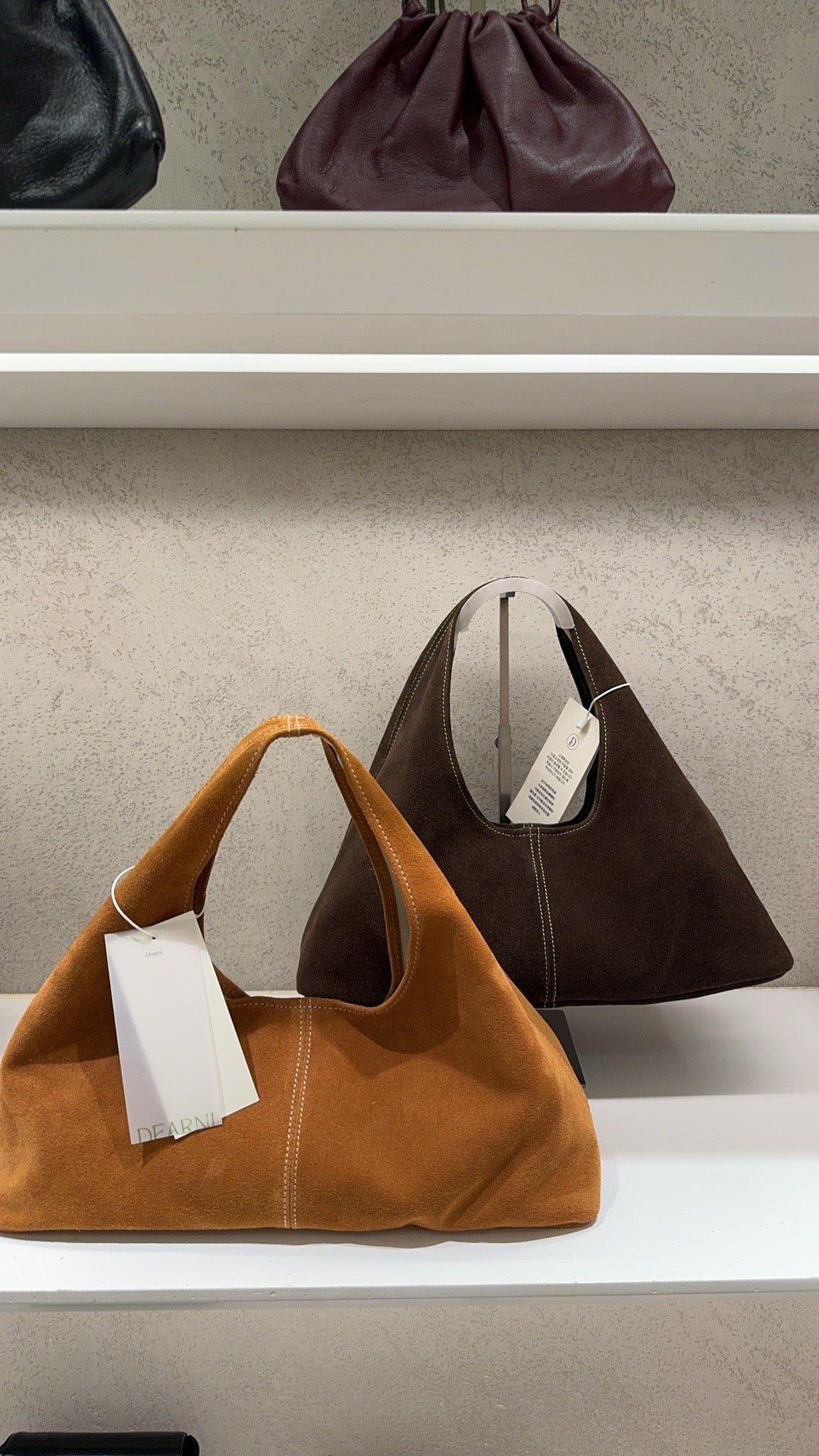 【KR】Suede Small Hobo Bag